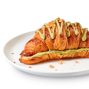 Croissant con crema de pistacho