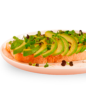 Tostada de aguacate