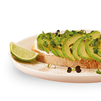 Tostada de aguacate