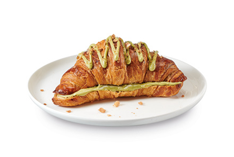 Croissant con crema de pistacho