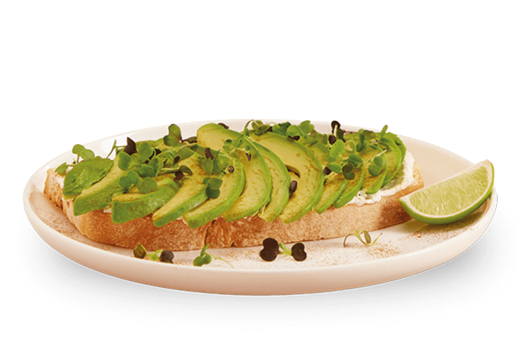 Tostada de aguacate